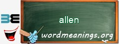 WordMeaning blackboard for allen